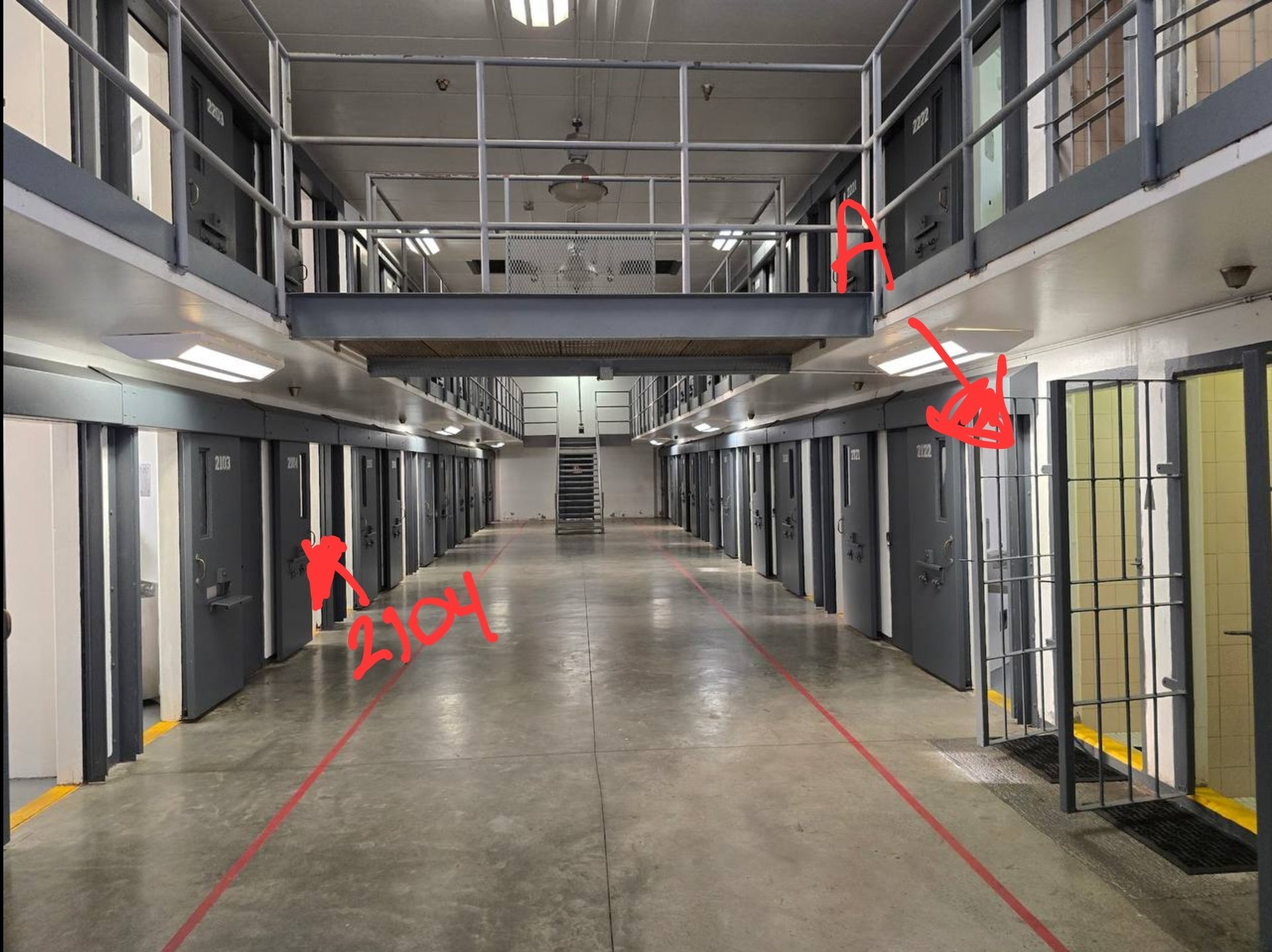 Cell 2104 and Shower A at HCI